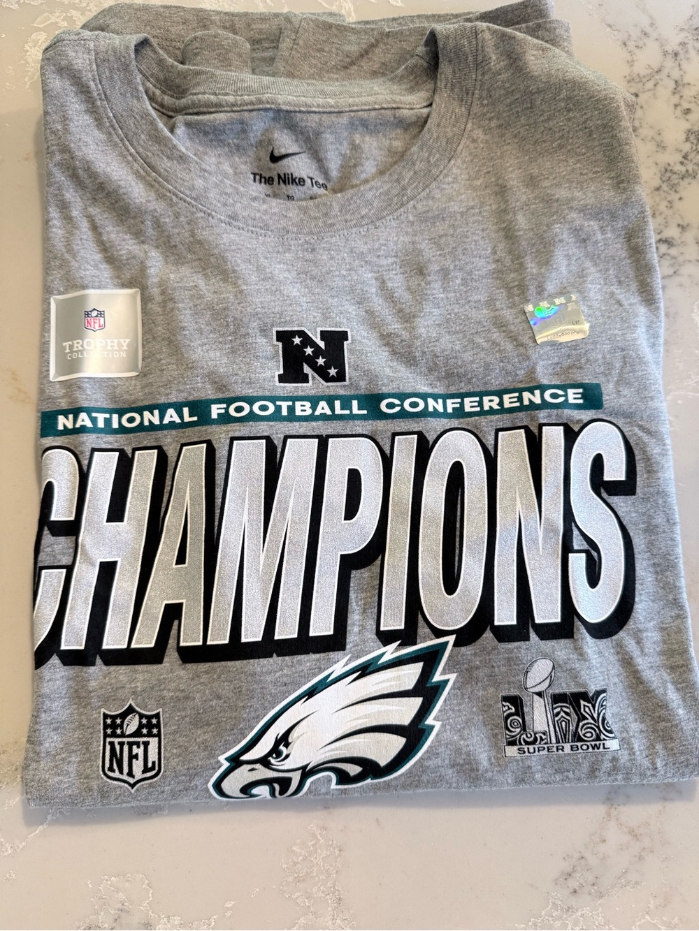 Nike Gray Philadelphia Eagles Champions Graphic Tee
